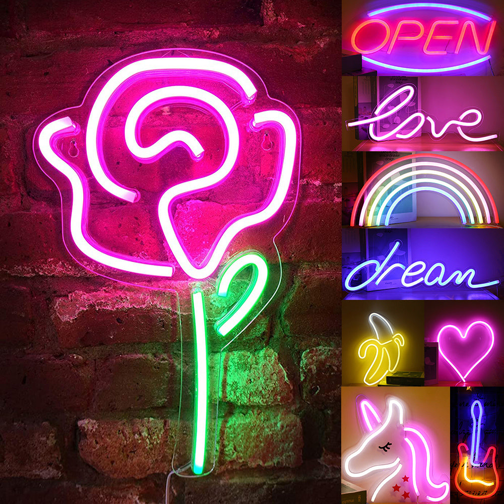 LED Neon Light Sign, 17”x8” Pink Love Neon Sign Sri Lanka