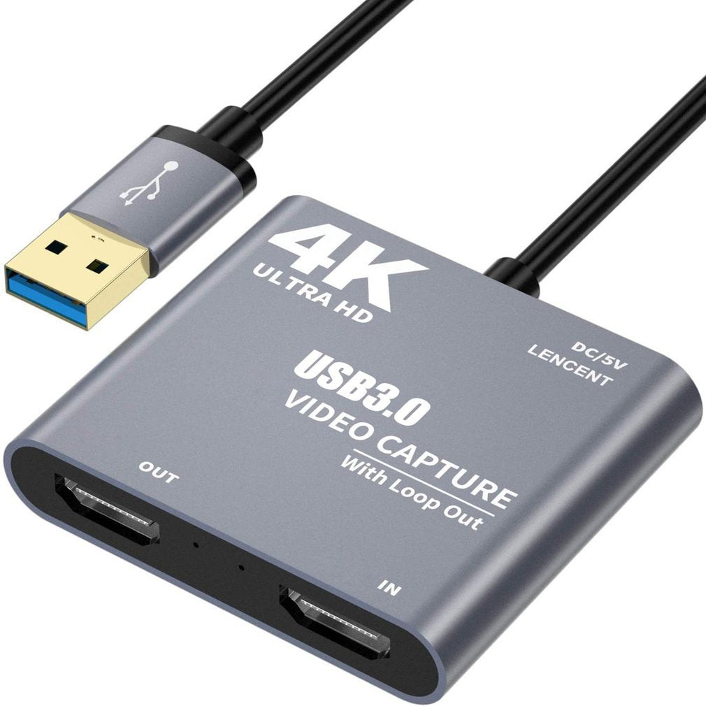 USB 3.0 HDMI Video Capture Device with 4K Loopout